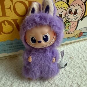 NEW IN BOX 💜 T 💜 mini Pin for Love Labubu pink bag charm Pop Mart monogram